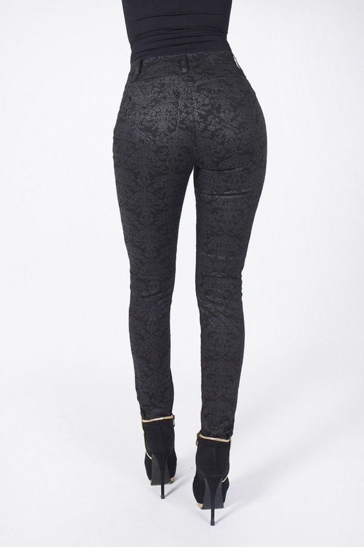 Pantalon gabardina t.a. estampado pitillo-2