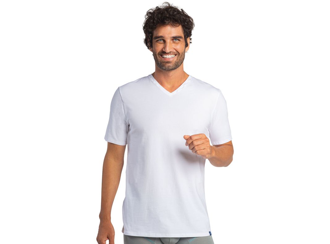CAMISETA MANGA CUELLO V CORTA PACK 2 -2