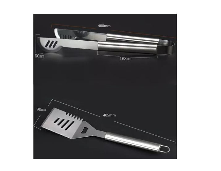 Set Parrillero Asado Barbacoa 18 Pcs En Maleta Kit-2