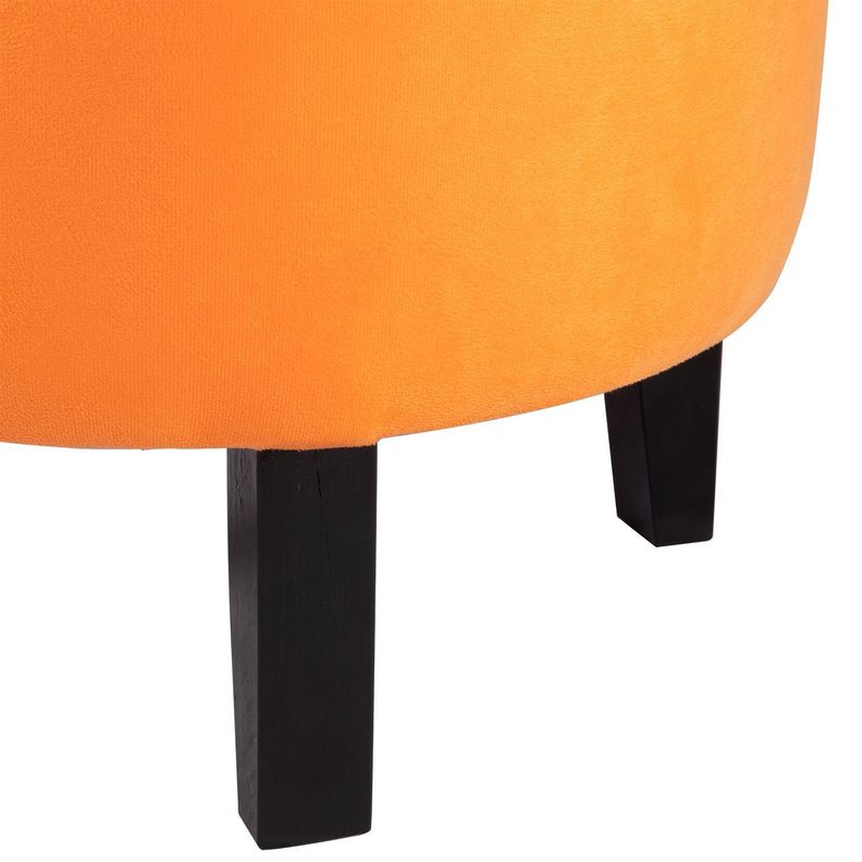 Pouf Jack Naranjo Felpa 48x48x40 cm Máxima Design-3