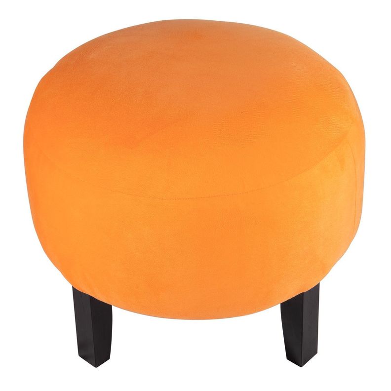 Pouf Jack Naranjo Felpa 48x48x40 cm Máxima Design-1