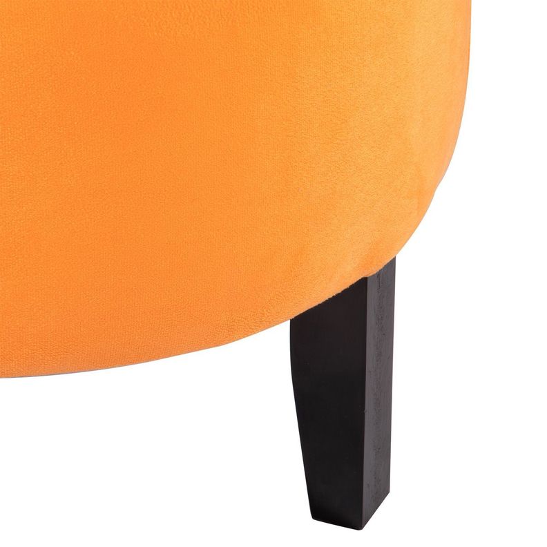 Pouf Jack Naranjo Felpa 48x48x40 cm Máxima Design-2