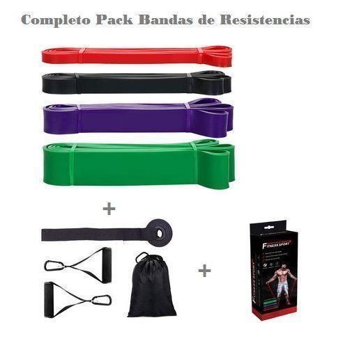 KIT 5 POWER BAND LATEX BANDAS ELÁSTICA CIRCULAR +ACCESORIOS-6