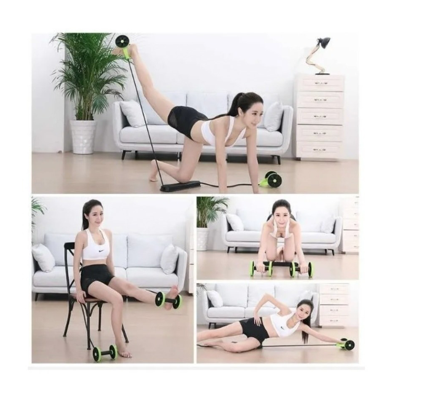 Bandas Elásticas Con Rueda Ejercicios Abdomen Pecho Revoflex-4