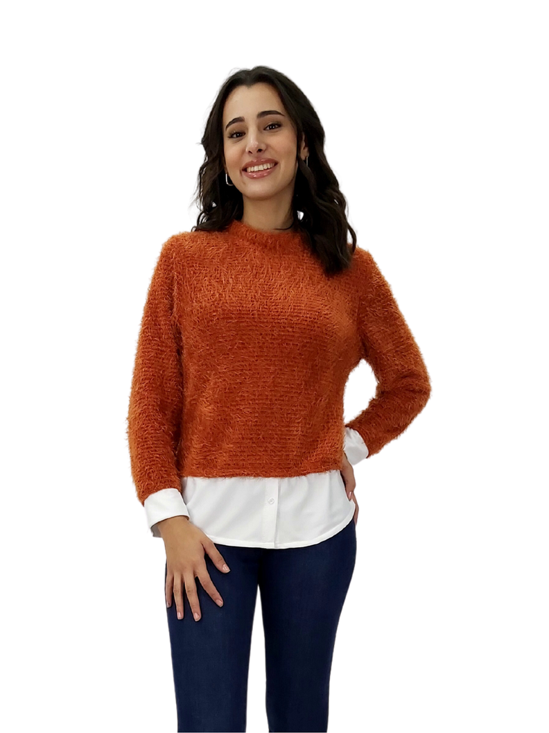 Sweater Peluda Terracota-0