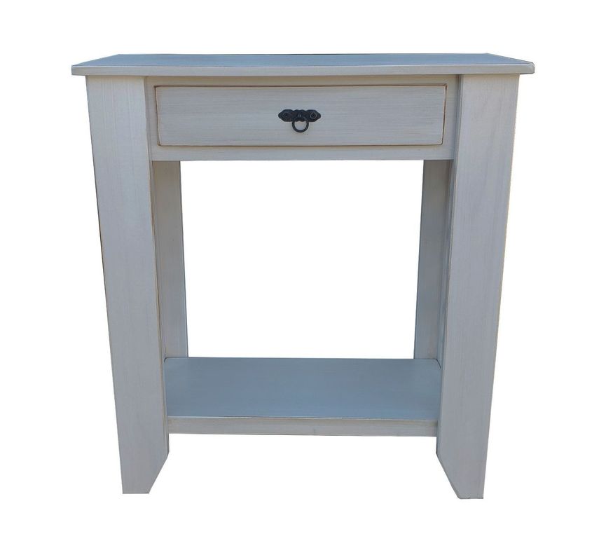 Arrimo blanco con panel decorativo-1