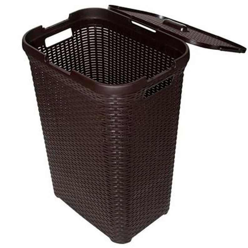 Cesto de ropa 60 litros Café-2