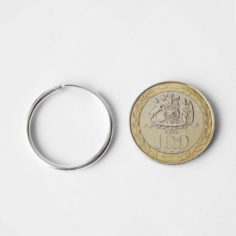 Aros de Plata 925 Argollas 25mm - Mabelita-1