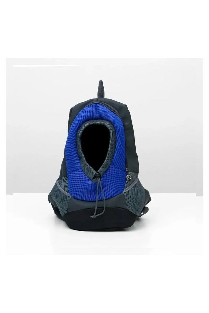 Mochila Transporte Mascotas Bolso Transpirable azul-2