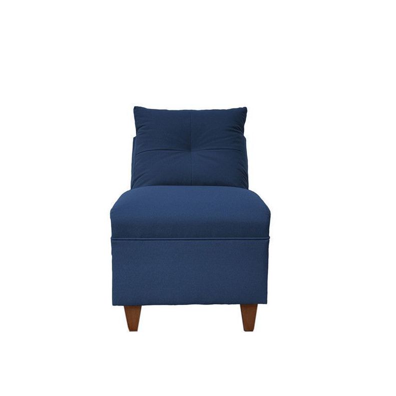 Butaca Mateo Chenille Azul Pata Madera 1C-0