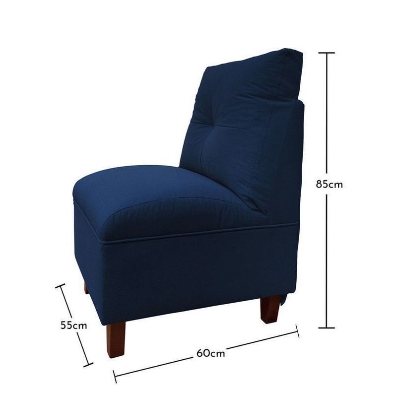 Butaca Mateo Chenille Azul Pata Madera 1C-4