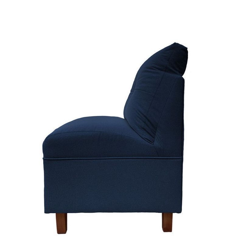 Butaca Mateo Chenille Azul Pata Madera 1C-2