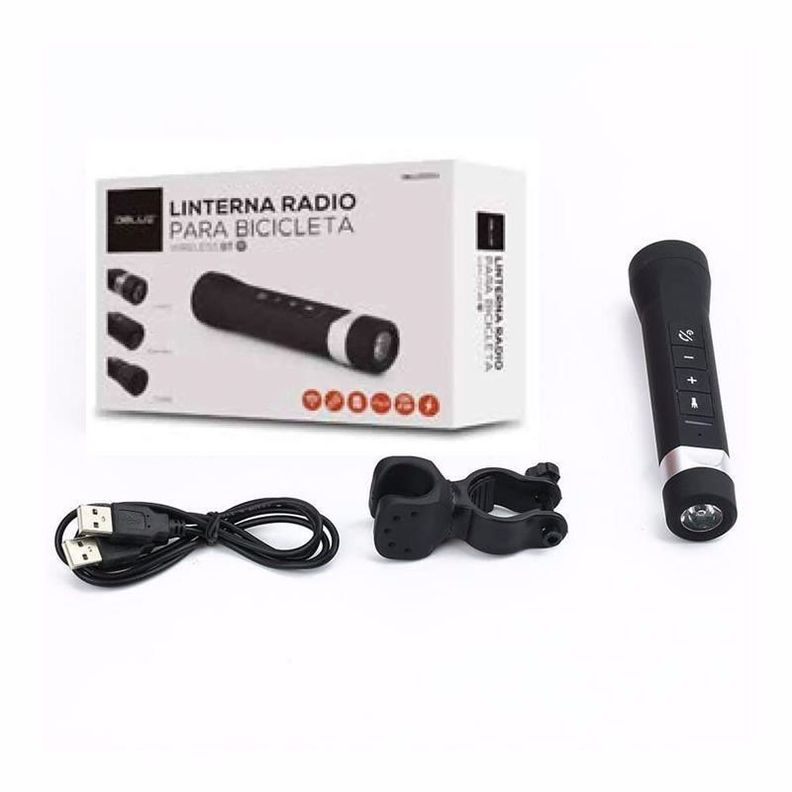 Linterna Parlante BT FM Soporte Bicicleta Dblue-1