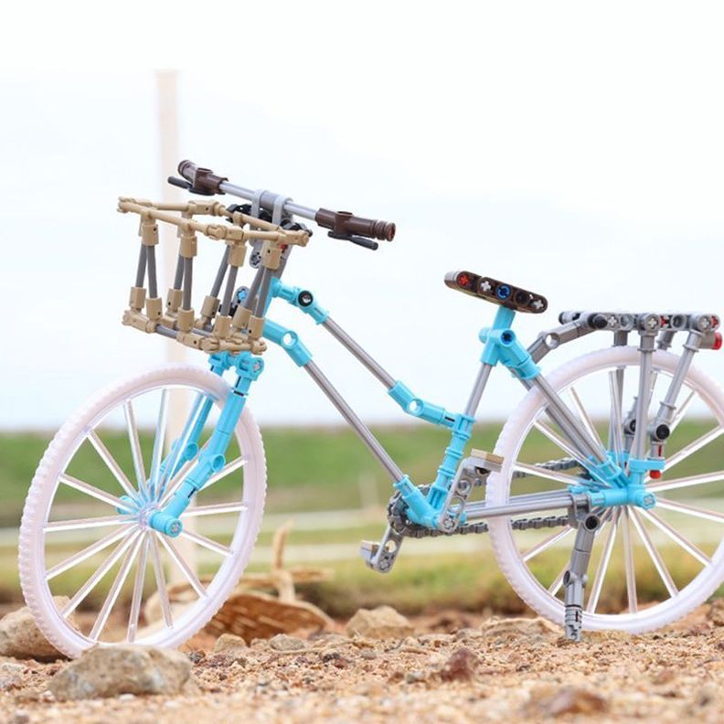 Bicicleta a Escala Armable Color Celeste-1