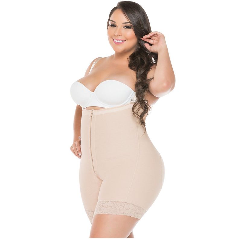 Faja Colombiana Moldeadora y Reductora En Short 214 Beige-0