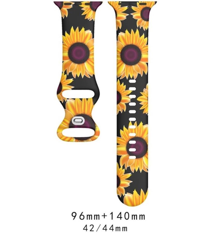 Correa Diseño Compatible Iwatch Apple Watch Girasol 42-44-45MM-1