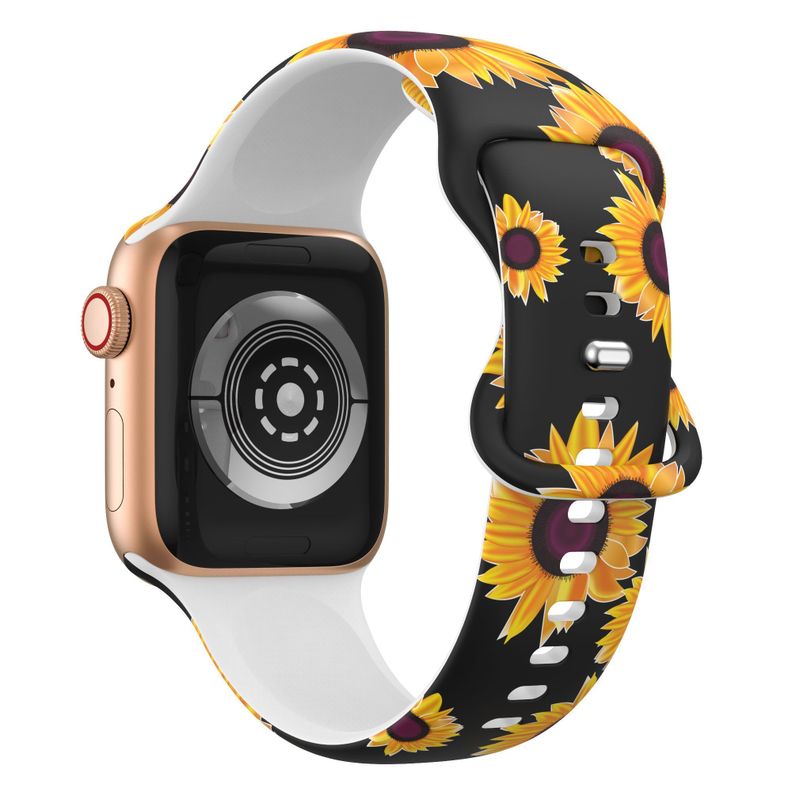 Correa Diseño Compatible Iwatch Apple Watch Girasol 42-44-45MM-0