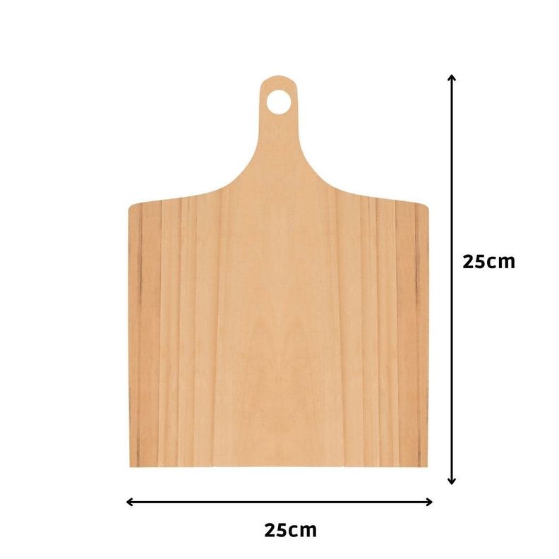 Tabla de Madera para picar alimentos 25x25 cm hecho a mano en Chile-3
