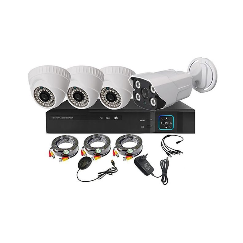 Kit 4 Cámaras de Seguridad Mixto HD 1MP - M44L-0