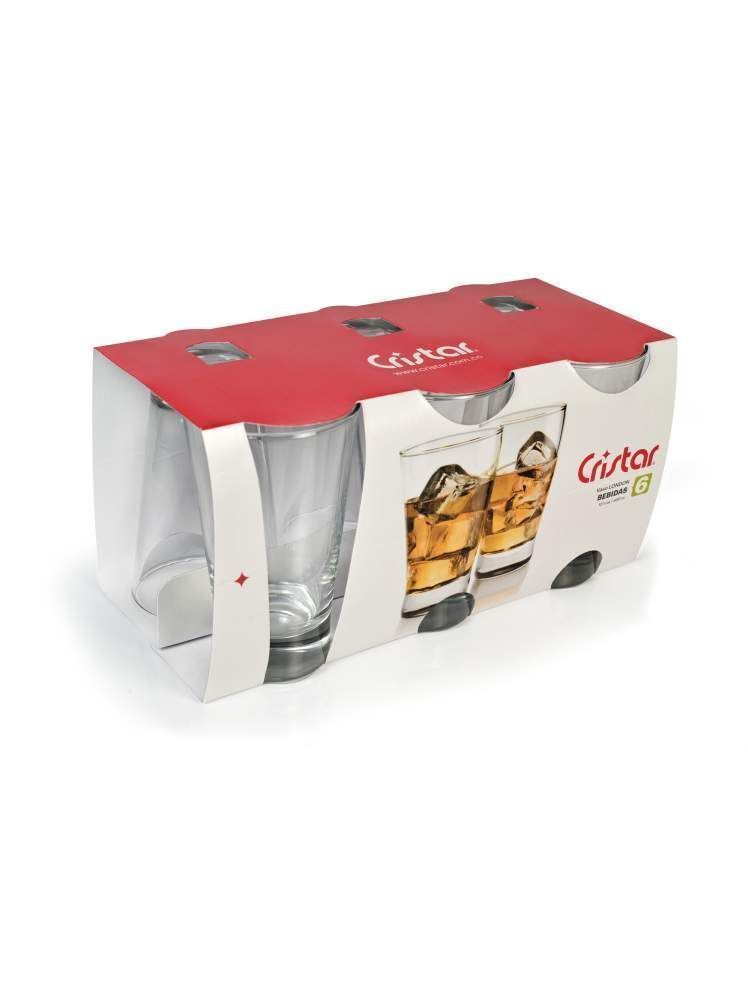 Set 6 Vasos Altos Vidrio Cristal 394ml London-2