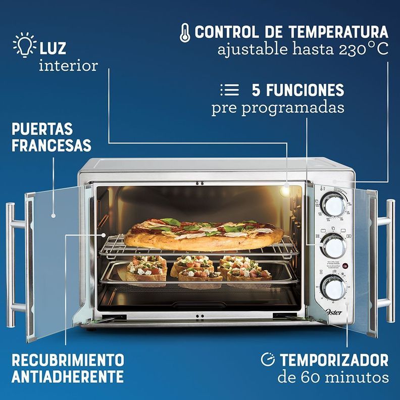 Horno Oster® con freidora de aire y antiadherente TSSTTVFDMAFNS-6