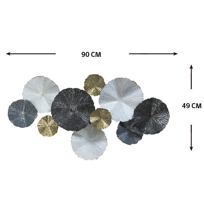 METAL WALL DECOR TEN CIRCLES (90 x 8 x 49 cm)-1