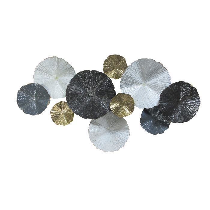 METAL WALL DECOR TEN CIRCLES (90 x 8 x 49 cm)-0