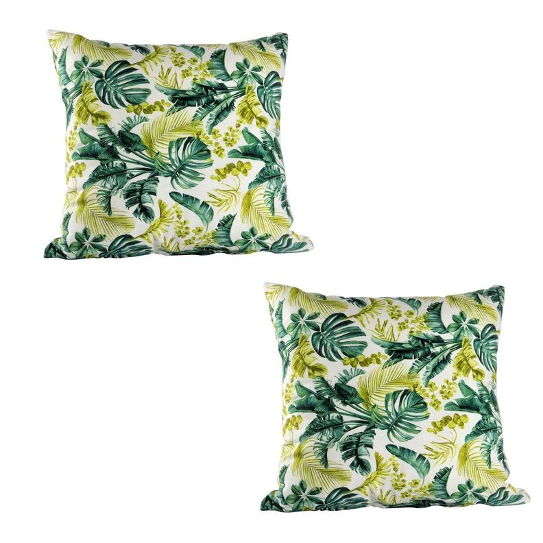 Set 2 Cojines Lona Espanola Kingston 50X50 cm Blanco
