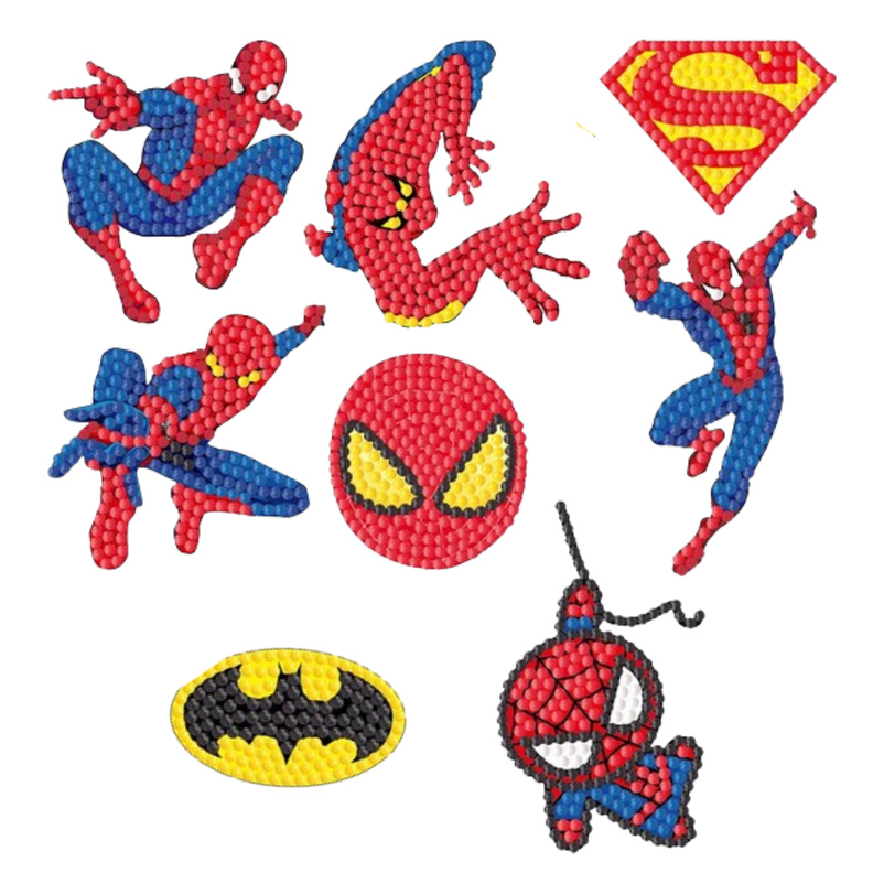 Kit Stickers pintura con diamantes - Superheroes II-0