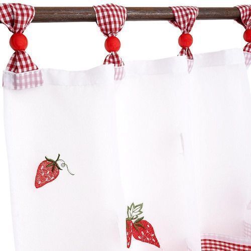Cortina Velo Cocina Frutilla 45x135 Cm.-1