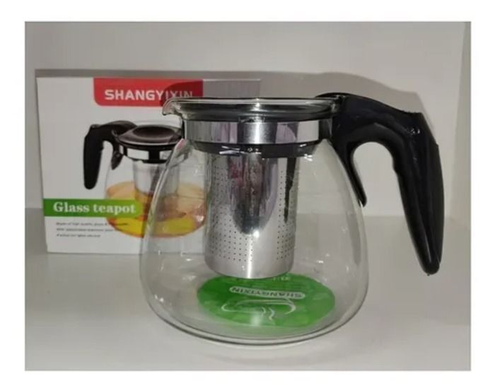 Tetera De Vidrio Con Infusor De Acero Inoxidable 900ml-1