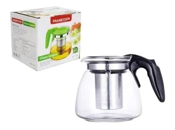 Tetera De Vidrio Con Infusor De Acero Inoxidable 900ml-0