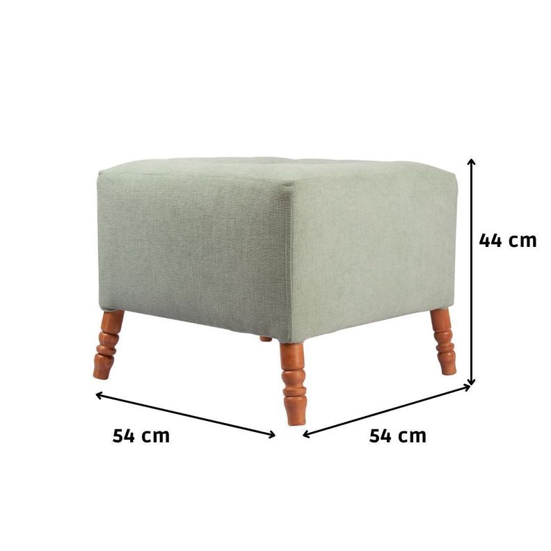 Pouf Alejandro Diseño Verde Agua 54x54x44 cm Máxima Design-3