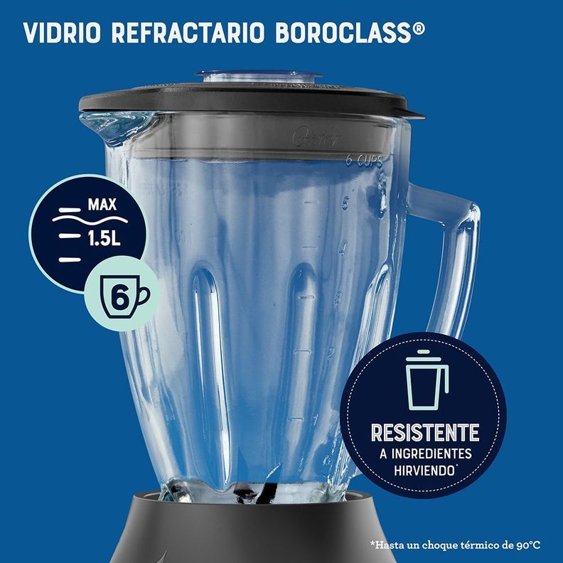 Licuadora Oster® programas automáticos con tecnología reversible, pantalla táctil y vaso BLend-N-Go BLSTPYG1312XBG-4