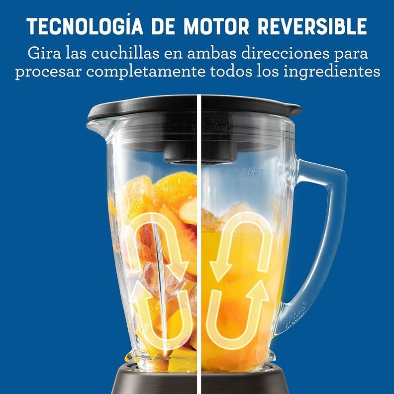 Licuadora Oster® programas automáticos con tecnología reversible, pantalla táctil y vaso BLend-N-Go BLSTPYG1312XBG-2