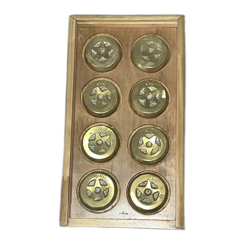 CAJA CON 8 TEJOS DE BRONCE  DE 200 GRS-1