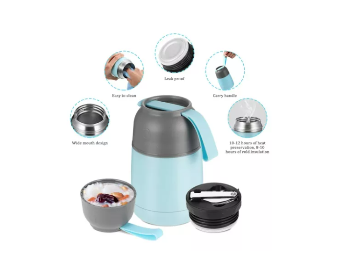 Termo De Comida Acero Inoxidable De 650ml + Cuchara-2