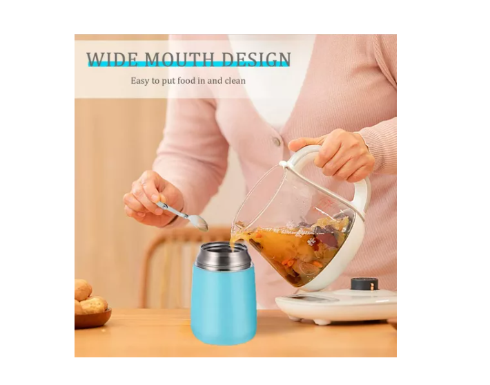 Termo De Comida Acero Inoxidable De 650ml + Cuchara-4