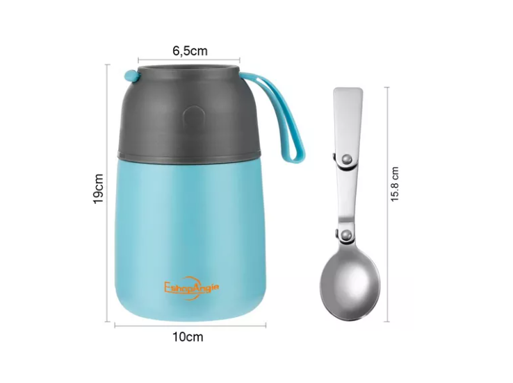 Termo De Comida Acero Inoxidable De 650ml + Cuchara-1