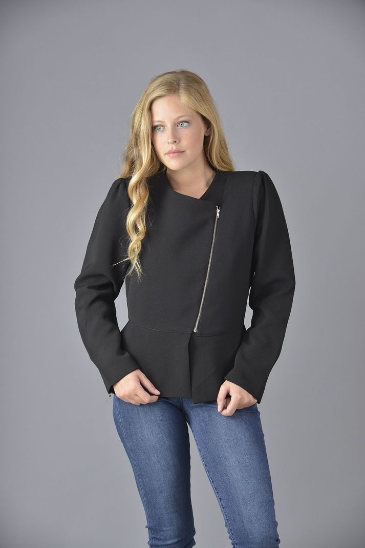 Blazer con cierre negro-2