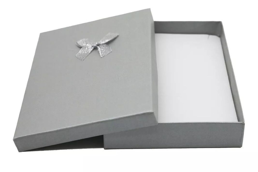Set 6 Cajas De Regalo 13x18 Cms Joyas O Collares Color Gris-0