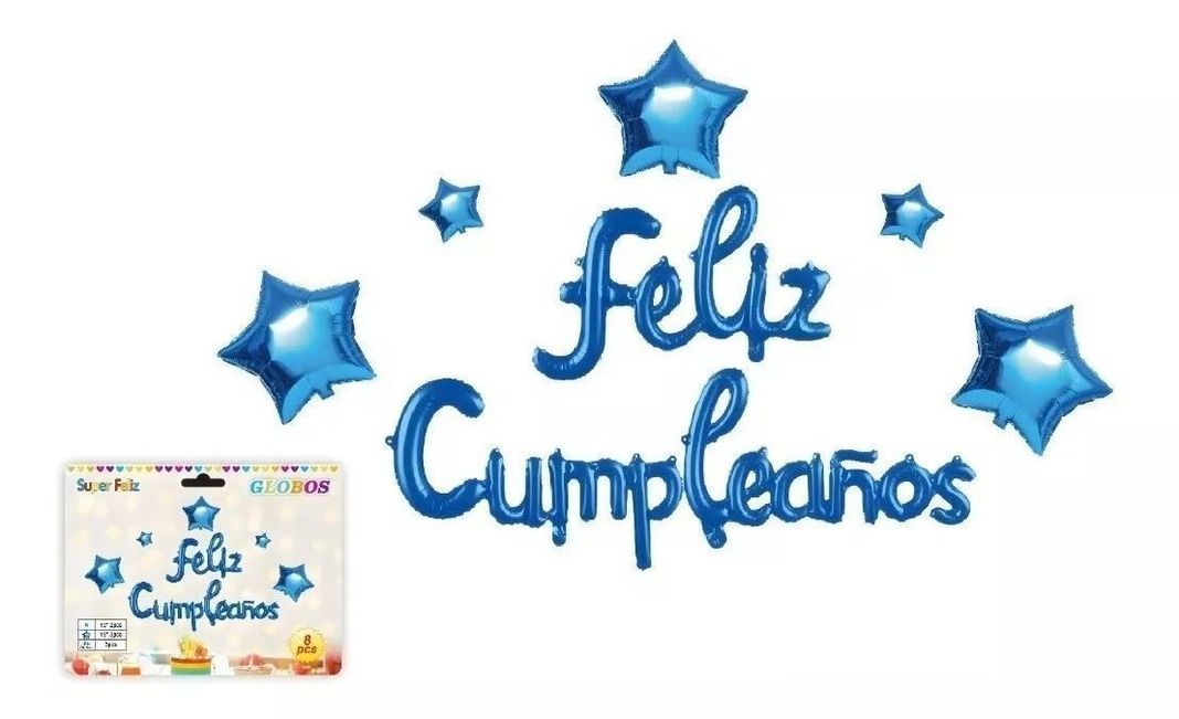 Pack 8 Globos Cumpleaños Globos Feliz Cumpleaños Fiesta-1