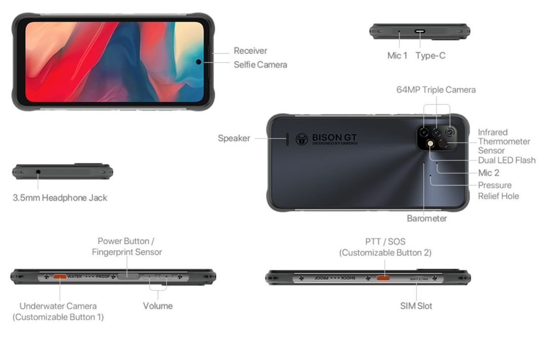 Umidigi BISON GT2 - Celular Resistente Golpes-2