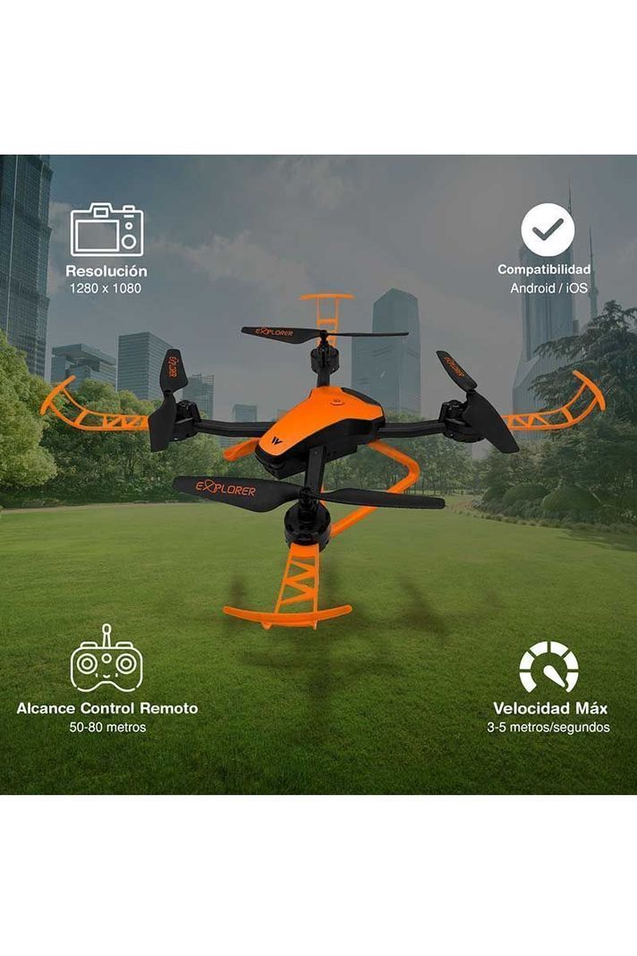 Drone A30 con Cámara HD y WiFi Naranjo-2