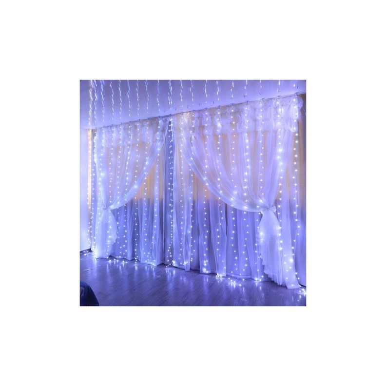 Guirnalda Cortina Luz Led 2mts Blanco Frio - Puntostore-2