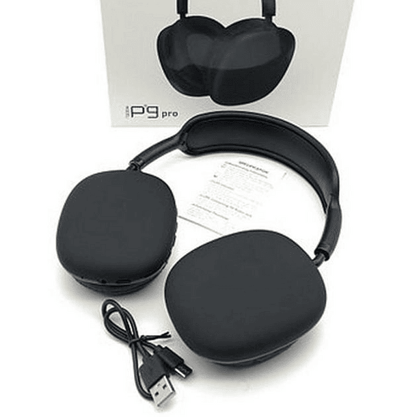 Audífonos Inalámbrico Bluetooth P9 Plus Cancelación De Ruido Negro-7