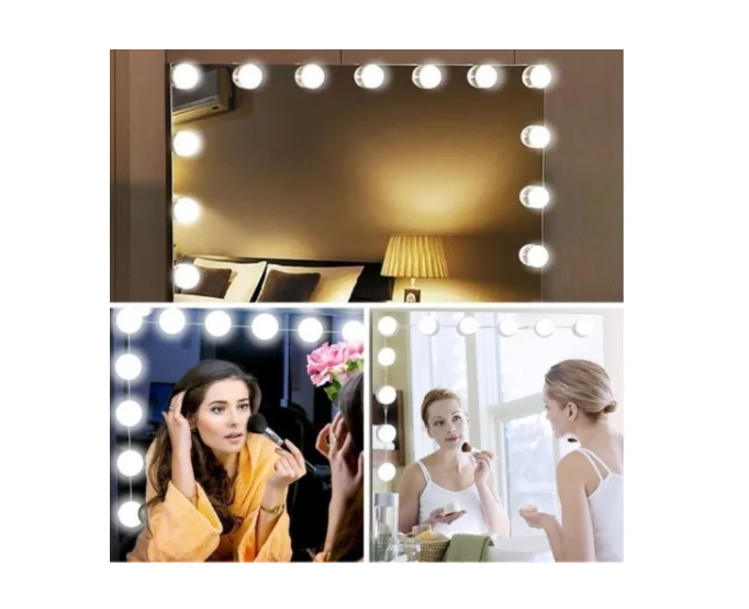 Kit 10 Luces Ampolleta Espejo 3 Modos Maquillaje Fotografía-4