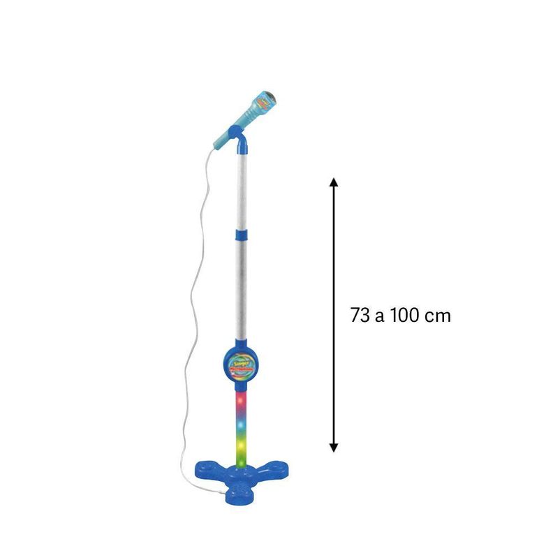 Microfono Pedestal Karaoke Mp3 Niños Singer Azul-2