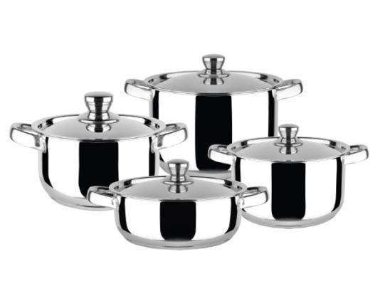 BATERIA COCINA MALAGA INOX 8P ACERO-0
