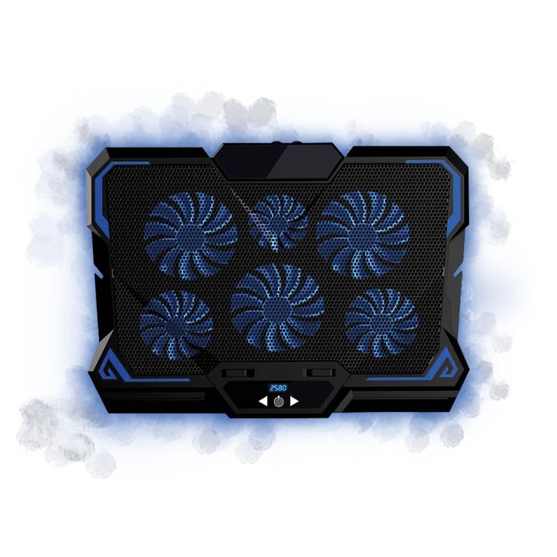Ventilador de Notebook Gamer 6 Aspas Luz Led Azul -1